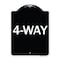 Signmission Designer Series Sign-4-Way, Black & White Heavy-Gauge Aluminum Sign, 24" x 18", BW-1824-24374 A-DES-BW-1824-24374 - alternate 1